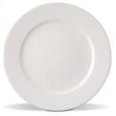 RAK Porcelain BAFP31D7 Rondo 12 3/16" Ivory Embossed Wide Rim Porcelain Flat Plate - 100 cases of 6 per case